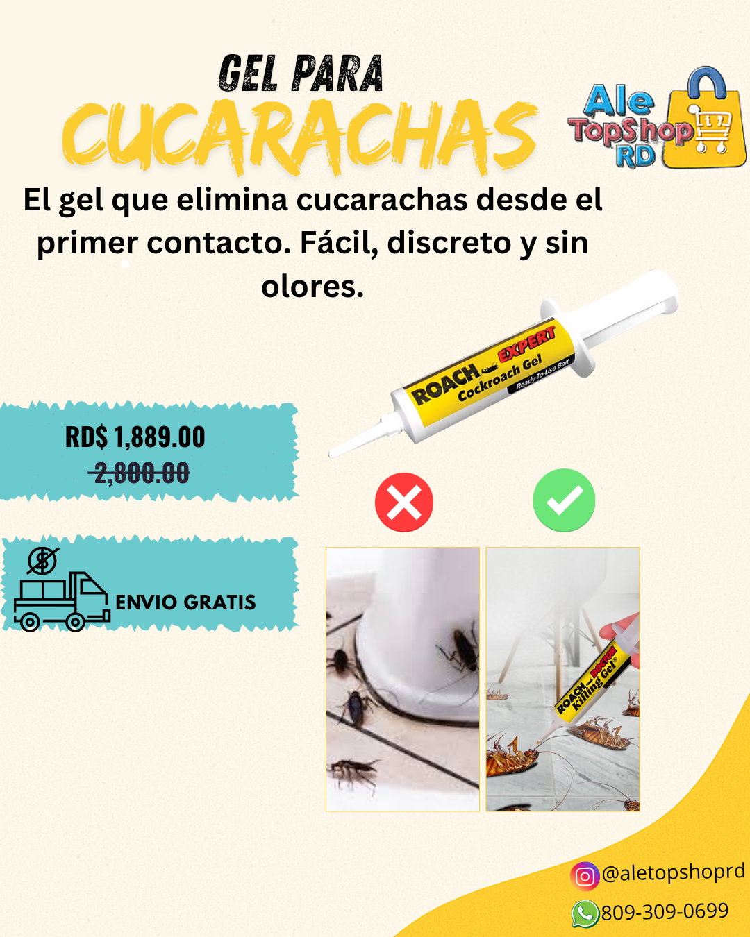 ROACH EXPERT GEL ELIMINADOR DE CUCARACHAS